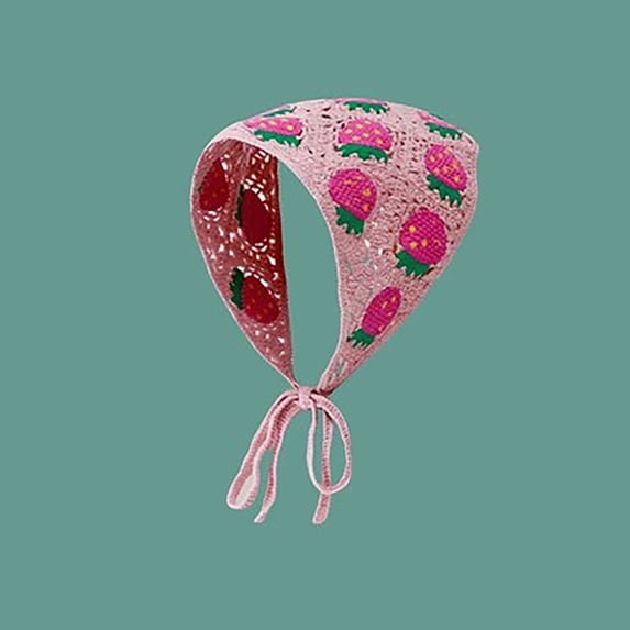 Fashion Sweet Handmade Crochet Spring Summer Little Flower French Pastoral Style Headscarf Hat Headband Towel Triangle Headband G