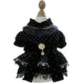 thumbnail image 1 of Fashion Sweet Puppy Dog Autumn and Winter Princess Skirt Pet Dog Lace Cake Camisole Tutu Dress B-Leapord S, 1 of 7
