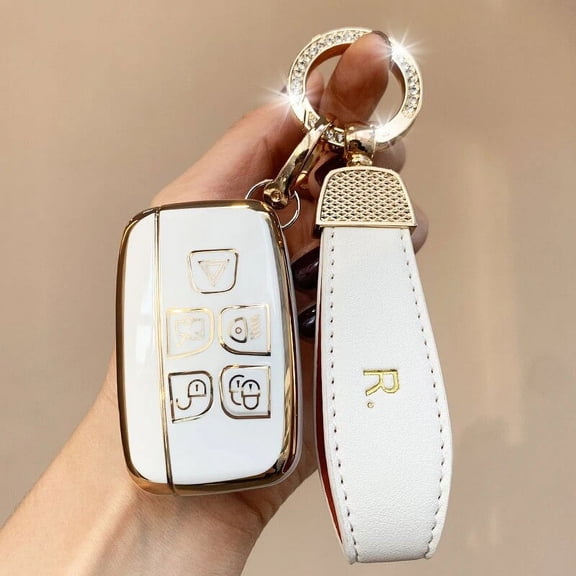 Fashion TPU Car Remote Key Case Cover For Land Rover Range Rover Evoque Discovery 4 Sport Velar For Jaguar XE E-PACE XF Keychain