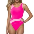thumbnail image 1 of Fashion Tankini Swimwear for Womens One Piece Summer Plus Size Solid Color Backless Fashion Casual Swimsuit, 1 of 8