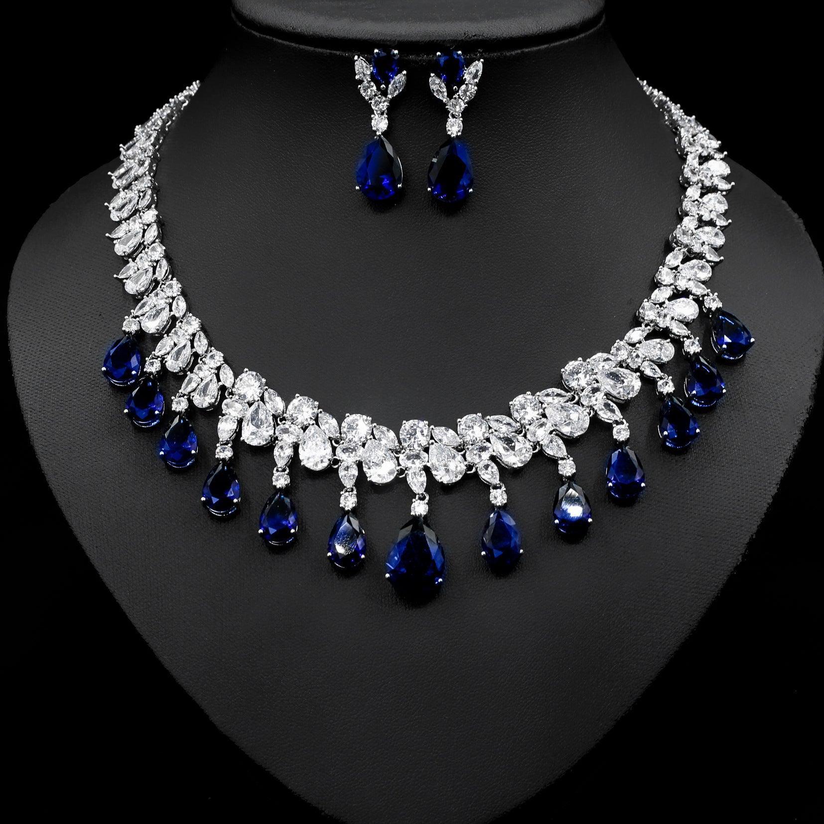 Fashion Tassel Necklace Drop Earrings Set