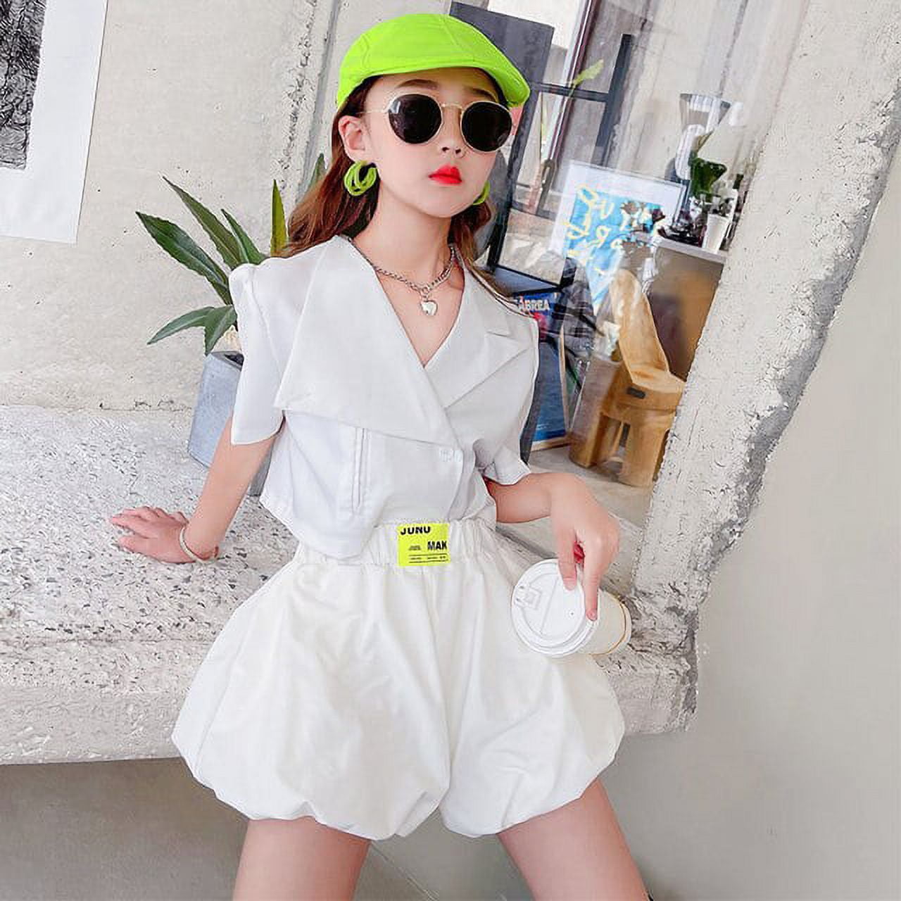 Fashion Teen Girls Suit Sets 2021 High Quality Blazer Jacket And