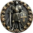 thumbnail image 1 of Fashion Templar Knight Cross Brooch Stainless Steel Round Lapel Pin Badge Handcrafted Lapel Pin Badge Brooch for Men Women, 1 of 7