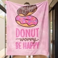 thumbnail image 1 of Fashion Themed Doughnut Pattern Blanket, Soft Warm Throw Blanket, Air-conditioned Room Blanket, Warm Nap Blanket for Home Office Travel, 1 of 8