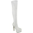 thumbnail image 1 of Fashion Thirsty Womens Mens Over Knee High Heel Stretch Boots, 1 of 4