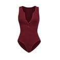 thumbnail image 1 of Fashion Thread Vest Solid Color Button Sleeveless Jumpsuit Bodysuit Bottoming, 1 of 6