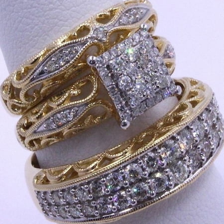 Fashion Three-Piece Diamond The Legend of Zelda Ring Set