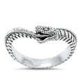 thumbnail image 1 of Fashion Thumb Ring .925 Sterling Silver Snake Serpent Band Jewelry Female Male Unisex Size 9, 1 of 4