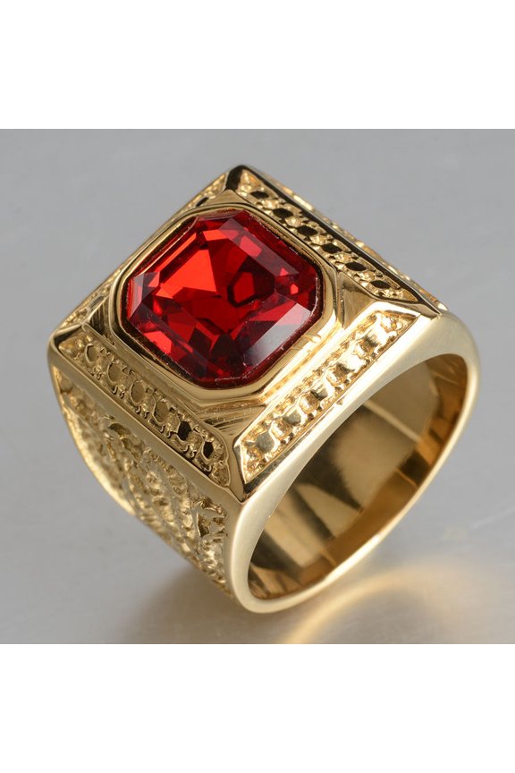 Fashion Titanium Steel Casting Texture Ring