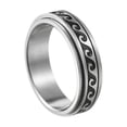 thumbnail image 1 of Fashion Titanium Steel Ring for Men and Women, Electroplated, Simple Style, Turning Design, 1 of 4