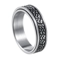 thumbnail image 1 of Fashion Titanium Steel Ring for Men and Women, Electroplated, Simple Style, Turning Design, 1 of 4