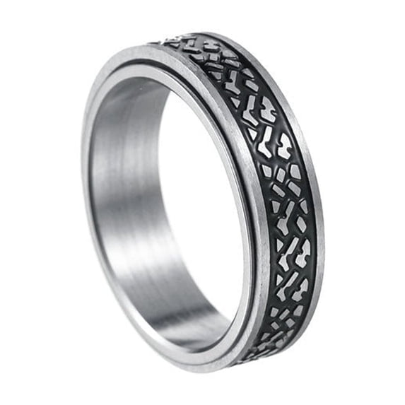 Fashion Titanium Steel Ring for Men and Women, Electroplated, Simple Style, Turning Design