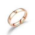 thumbnail image 1 of Fashion Titanium Steel Vintage Men Women Zircon Minimalism Couple Ring Boho ROSE GOLD 9, 1 of 7