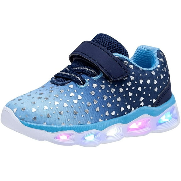 Fashion Toddler Girls Led Shoes Flashing Light Up Sneakers (size: 5-13)