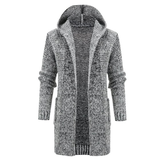 Fashion Top for Men - Men's Long Sleeve Stand Collar Button Down Knitted Cardigan Sweater for Comfortable and Stylish Everyday Wear T-shirt,Grey,M