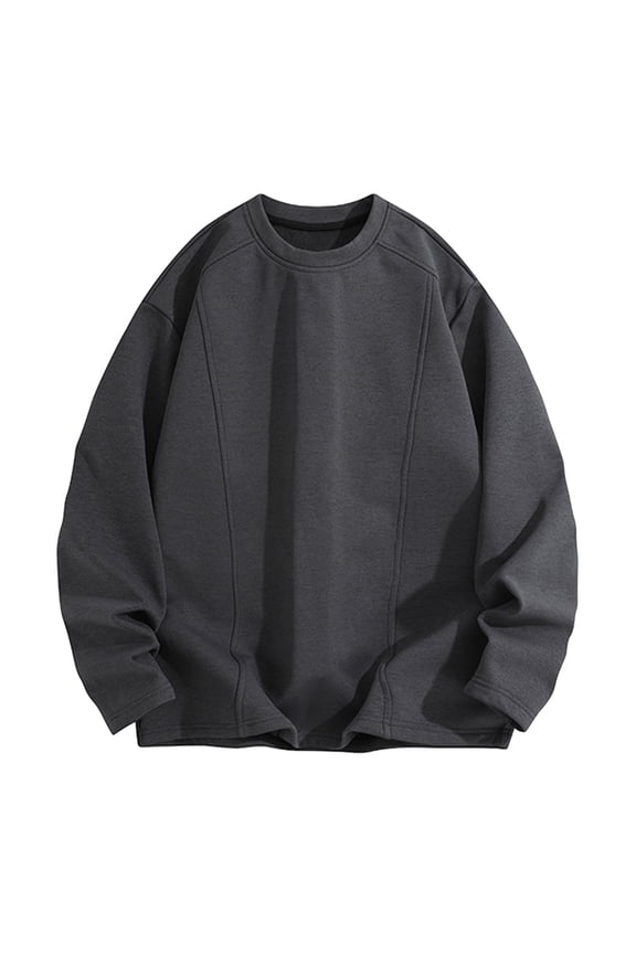 Fashion Top for Men - Thermal Long Sleeve Base Layer Shirt Winter Warm Lined Undershirt for Cold Weather Comfort Fit Casual Shirts,Grey,3XL