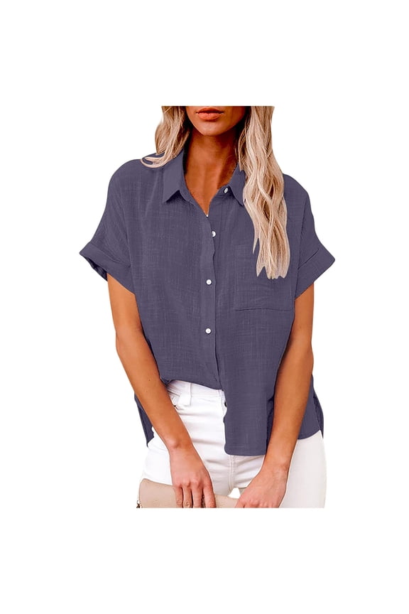 Fashion Tops for Women Trendy Summer Womens Blouses Casual Short Sleeve Womens T Shirts Loose Fit Womens Sports Tops Pastel Warehouse Today Shipping