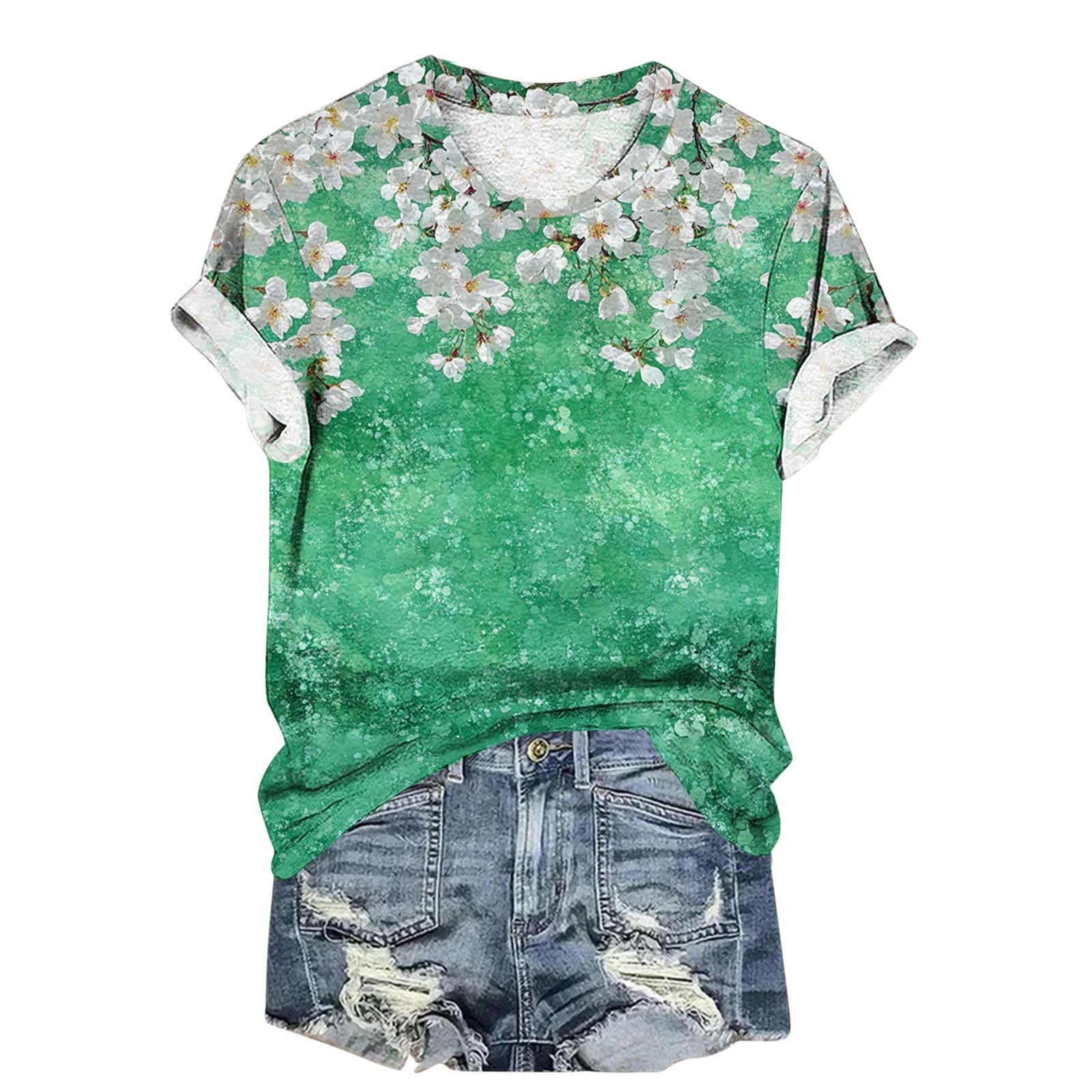 Fashion Tops for Women Trendy Summer Plus Size Shirts for Women 4X