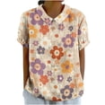 thumbnail image 1 of Fashion Tops for Women Trendy Summer Womens V Neck T Shirts Loose Fit My Orders Placed Recently By Me My Account, 1 of 5