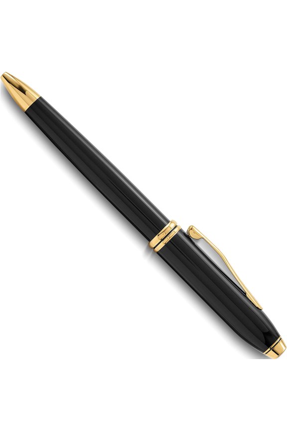 Fashion Townsend Black Lacquer With Gold Ball-Point Pen (7.38 X 3.69) Made In China gp3274