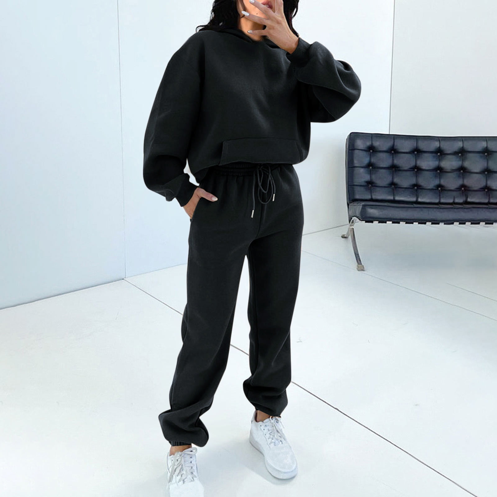 即日配送　drawstring sweat set-up / dark red sweat set - TikTok Shop