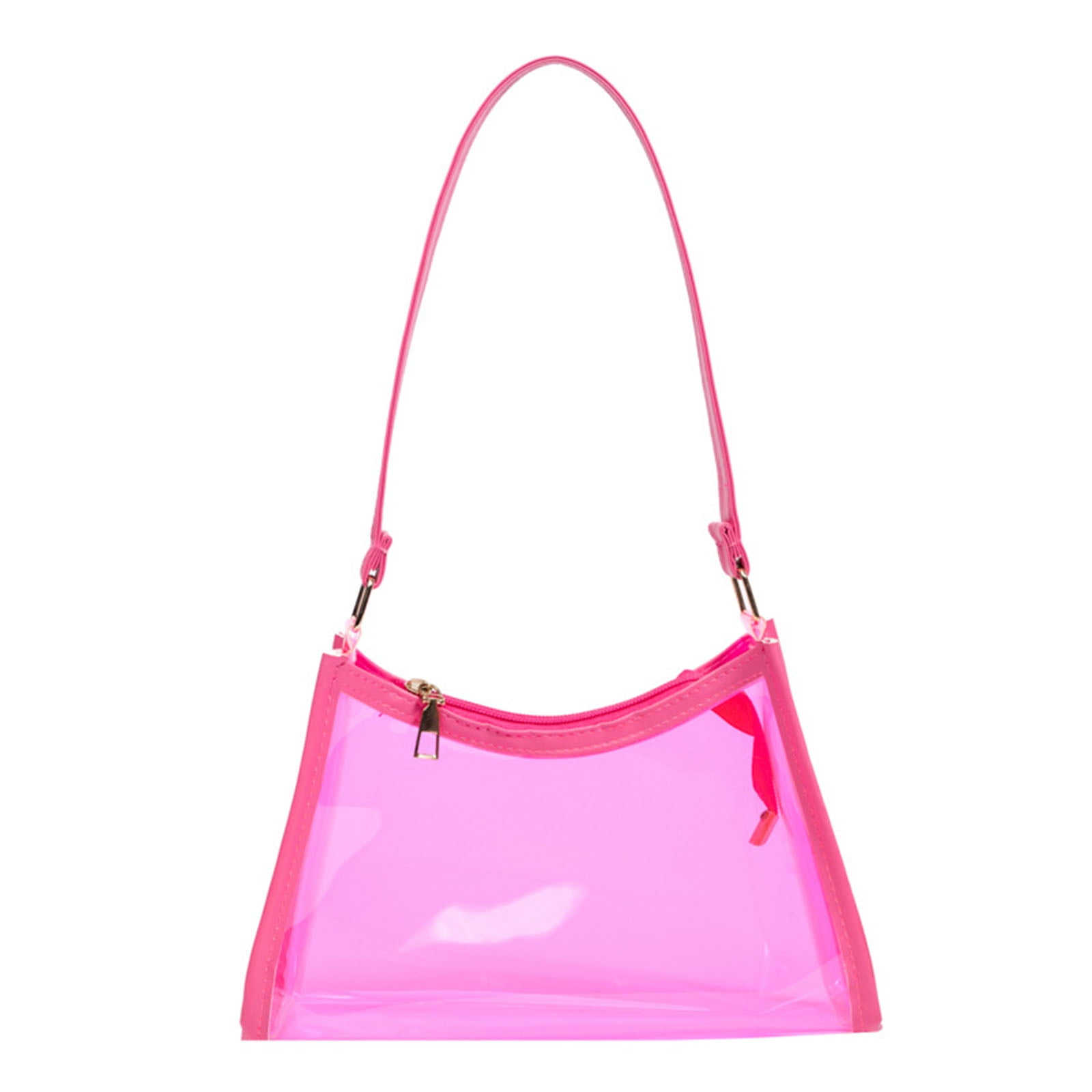 Fashion Transparent Underarm Bag Shoulder Handbag Jelly Bag for Phones  Tissues
