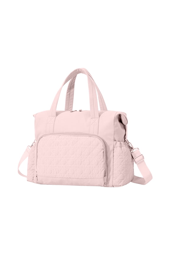 Fashion Travel Backpack Bag 15.35 in, Large Capacity Plastic Yoga Gym Backpack with Wet Dry Separation Crossbody Strap and Handheld Carry Design for Fitness Travel Daily Use (Pink)