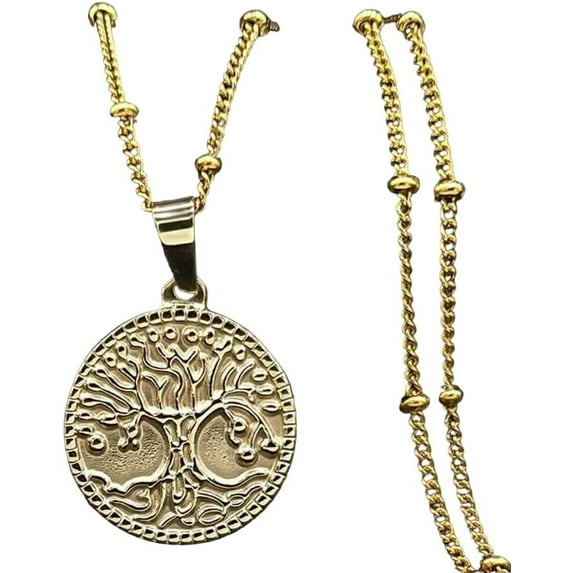 Fashion Tree Of Best Life Stainless Steel Chain Necklace For Women Gold Color Necklaces & Pendants Jewerly Collares DANS00313[y910]