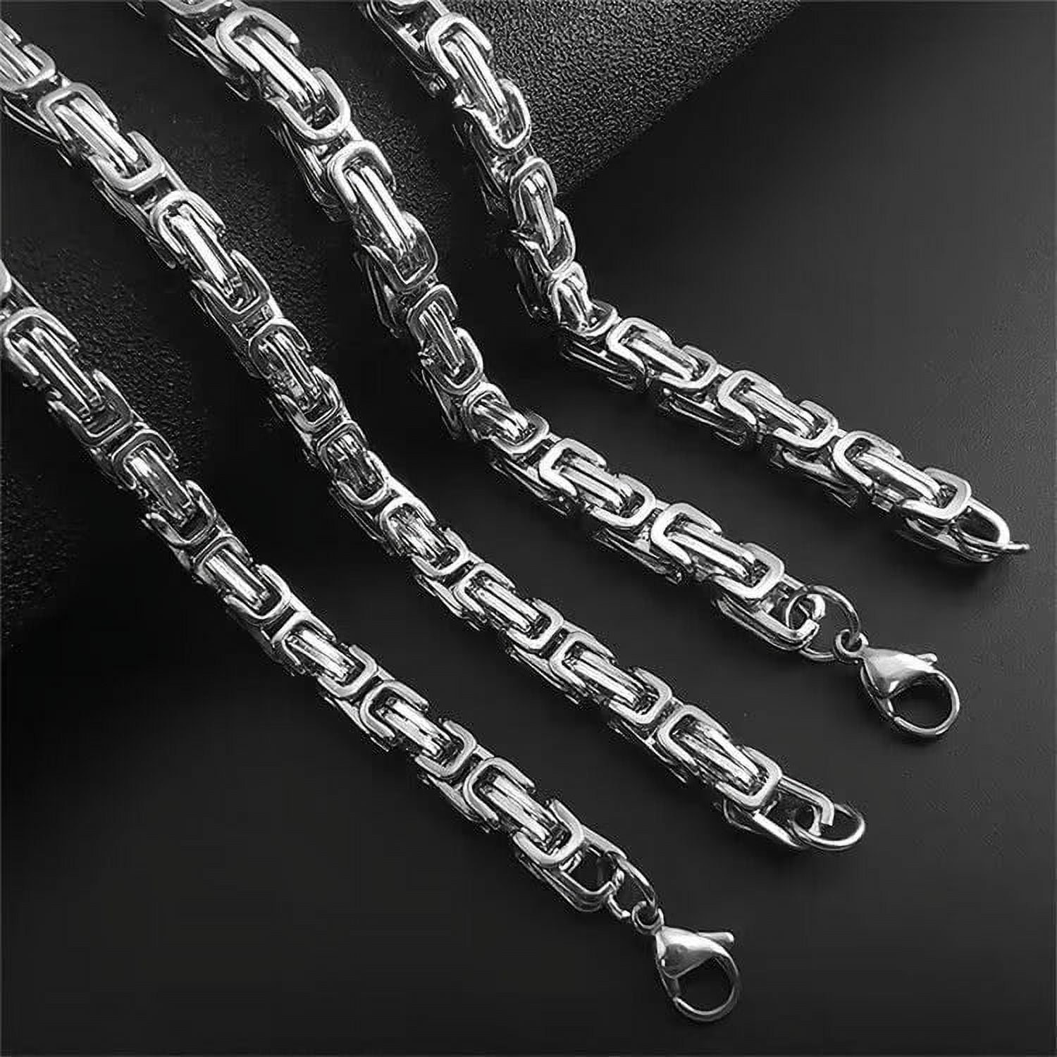 Fashion Trend Hip-Hop Stainless Steel Necklace for Men - Versatile American Style Titanium Steel Emperor Link Necklace