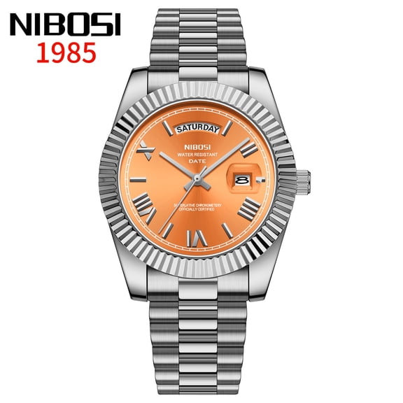 Fashion Trend Men's Watch - Solid Stainless Steel Band, Colorful Dial, Quartz Wristwatch