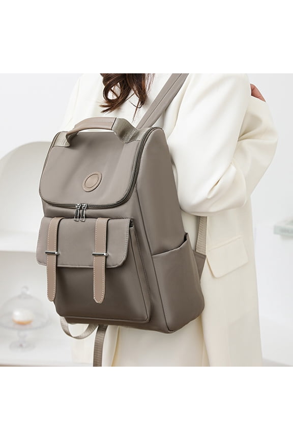 Fashion Trend Oxford Cloth Backpack for Junior High Students, Large Capacity Casual Travel Bag for College, Stylish Schoolbag for Teens and Young Adults