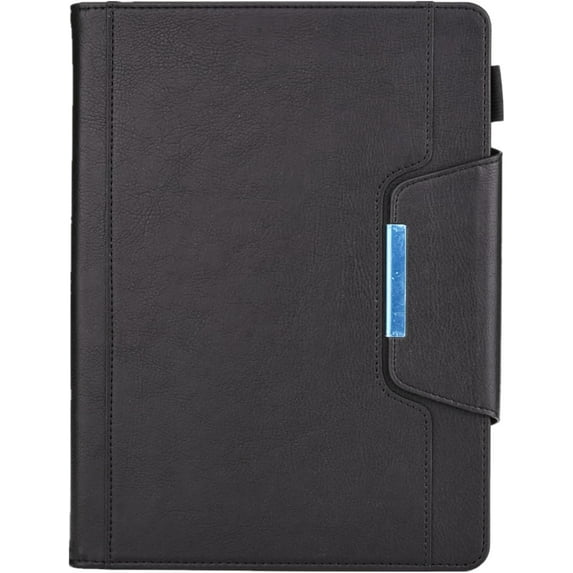 Fashion Trendy Retro PU Tablet Case with Holder Card Slots for iPad 5 6 7 8 9 10 th Mini 1 2 3 4 5 6 Exquisite Full Body Rugged Durable Shell(Black,for iPad 7 th)