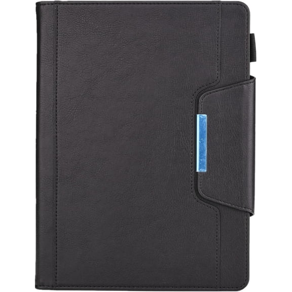 Fashion Trendy Retro PU Tablet Case with Holder Card Slots for iPad Air 1 2 3 4 5 Pro 10.5 11 12.9 inch Exquisite Full Body Rugged Durable Shell(Black,Air 2)
