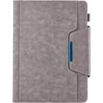 thumbnail image 1 of Fashion Trendy Retro PU Tablet Case with Holder Card Slots for iPad Air 1 2 3 4 5 Pro 10.5 11 12.9 inch Exquisite Full Body Rugged Durable Shell(Grey,Pro 12.9 2021), 1 of 9