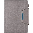 thumbnail image 1 of Fashion Trendy Retro PU Tablet Case with Holder Card Slots for iPad Air 1 2 3 4 5 Pro 10.5 11 12.9 inch Exquisite Full Body Rugged Durable Shell(Grey,Pro 10.5 2017), 1 of 9