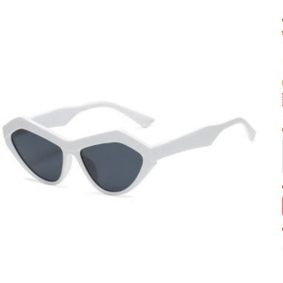 Womens Triangle Sunglasses Fashion Cat Eye Frame with UV400 Protection Stylish Sun Glasses for Ladies and High Visible