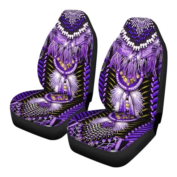 Fashion Tribal Navajo Design Car Seat Covers for Women Girly Accessories Set of 2 Soft Front Seat Protector Covers