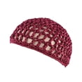 thumbnail image 1 of Fashion Turbans Sleeping Handmade Crochet Cover Snood Net Hat Mesh Cap Hair Net WINE RED, 1 of 8