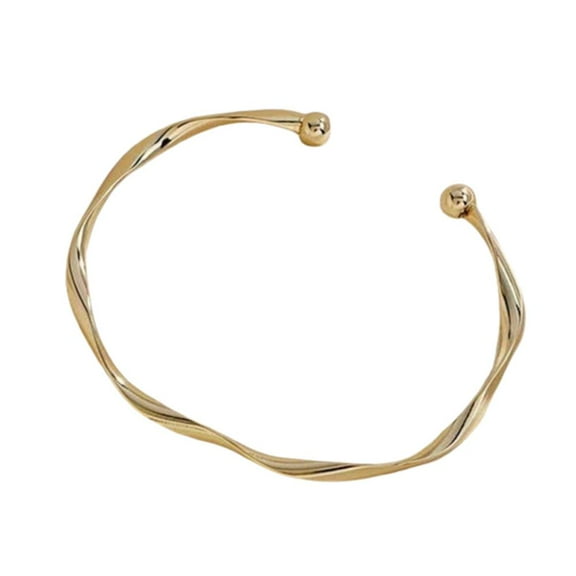 Fashion Twisted Bracelet Simple Design Opening Bangle Women Fashion Jewelry O9F6