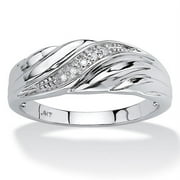 Fashion Twisted Diamond 925 Silver 18K Gold Engagement Wedding Rings