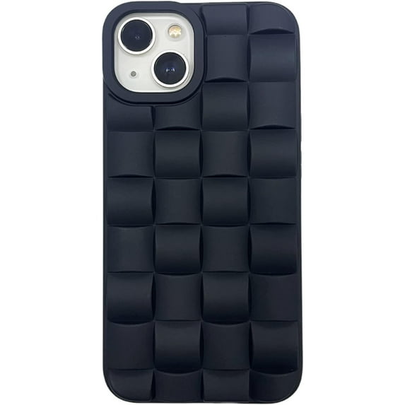 Fashion Unique 3D Weave Pattern TPU Phone Case for Samsung Galaxy S22 S21 Ultra Plus Bumper Creative Popular Soft Dropproof Protective Cover for Men and Women(Black,S22)