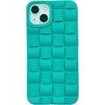thumbnail image 1 of Fashion Unique 3D Weave Pattern TPU Phone Case For iPhone 14 13 12 11 8 7 X XS XR Plus Pro Max Mini Bumper Creative Popular Soft Dropproof Protective Cover for Men and Women(Light Blue,11 Pro max), 1 of 8