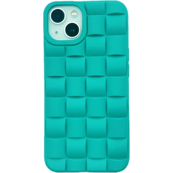 Fashion Unique 3D Weave Pattern TPU Phone Case For iPhone 14 13 12 11 8 7 X XS XR Plus Pro Max Mini Bumper Creative Popular Soft Dropproof Protective Cover for Men and Women(Light Blue,11 Pro max)