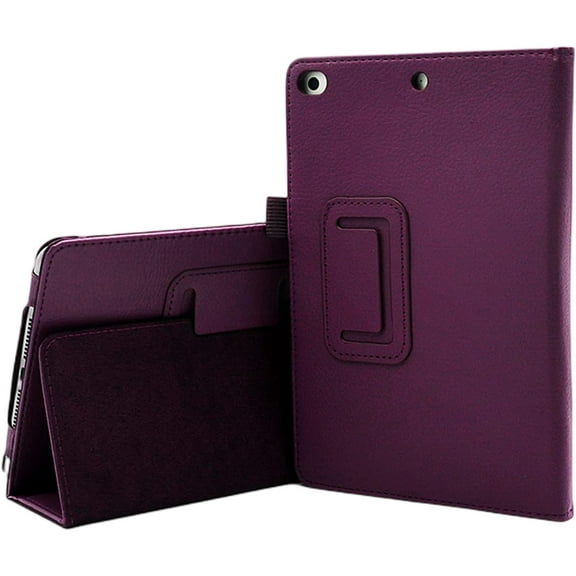 Fashion Unique Leather Tablet Case with Foldable Holder Cover, for iPad 2 3 4 5 6 7 8 9 10 th Gen Mini 1 2 3 4 5 6 Full Surround Soft Inner Lining Shell(Purple,for iPad 5 th)