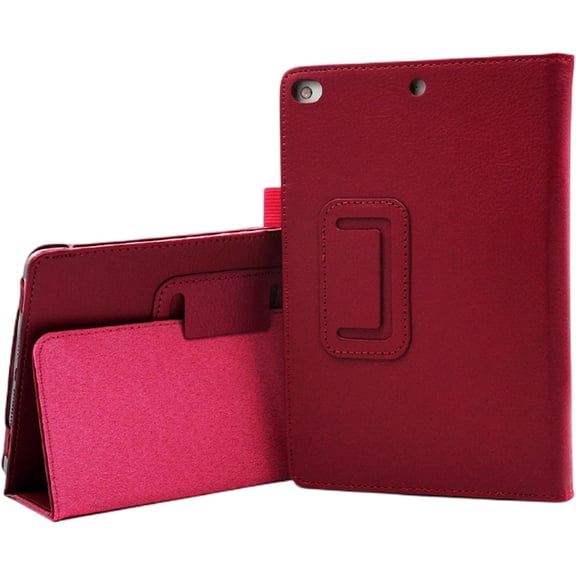Fashion Unique Leather Tablet Case with Foldable Holder Cover, for iPad 2 3 4 5 6 7 8 9 10 th Gen Mini 1 2 3 4 5 6 Full Surround Soft Inner Lining Shell(Rose Red,for iPad 10 th)