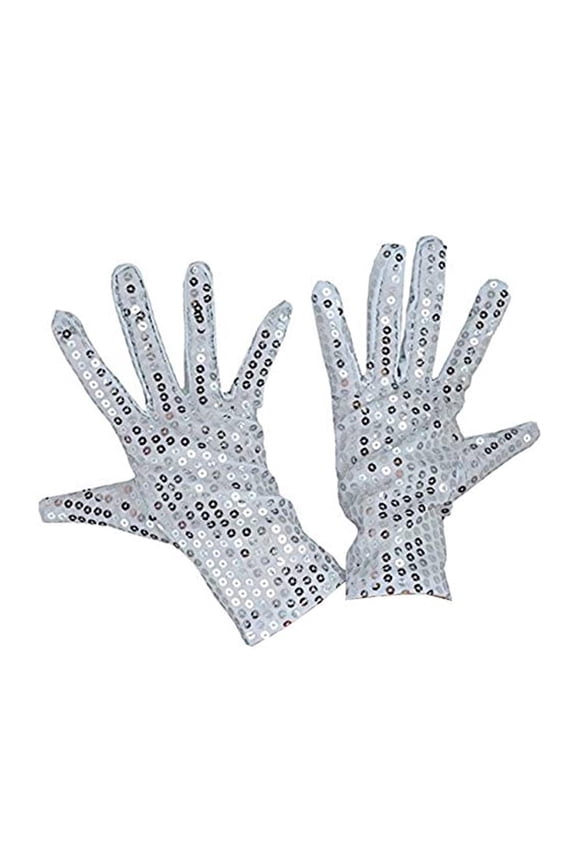 Fashion Unisex Adult Sequins Short Gloves Stage Gloves Dance Shining Stretch Gloves Thin Color