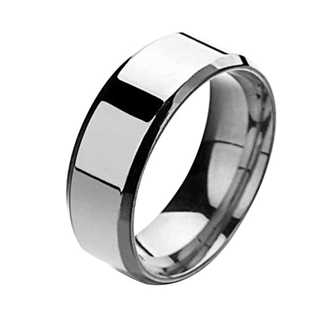 Fashion Unisex Lovers Stainless Steel Finger Rings Jewelry Rings And ...