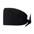thumbnail image 1 of Fashion Unisex Scrub Cap Solid Working Cap Breathable Cotton, Adjustable Fit, Ideal for Surgery Comfortable and Stylish Scrub Hat Black, 1 of 2