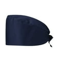 thumbnail image 1 of Fashion Unisex Scrub Cap Solid Working Cap Breathable Cotton, Adjustable Fit, Ideal for Surgery Comfortable and Stylish Scrub Hat Navy, 1 of 3