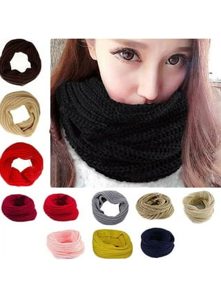 Ybeauty Fashion Women Winter Solid Color Warm Circle Infinity
